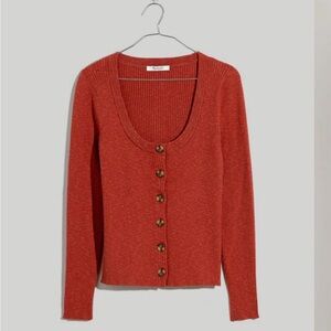 Madewell Scoopneck Ribbed Cardigan